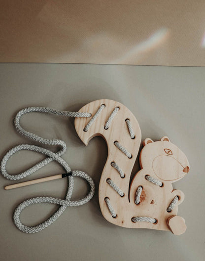 Squirrel Lacing Toy